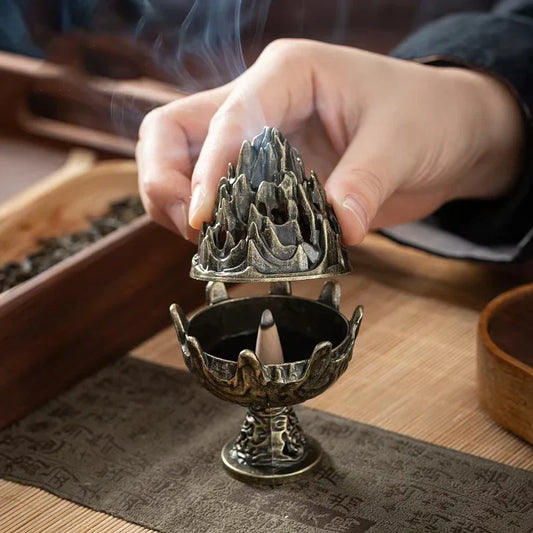 Vertical Mini Alloy Incense Burner